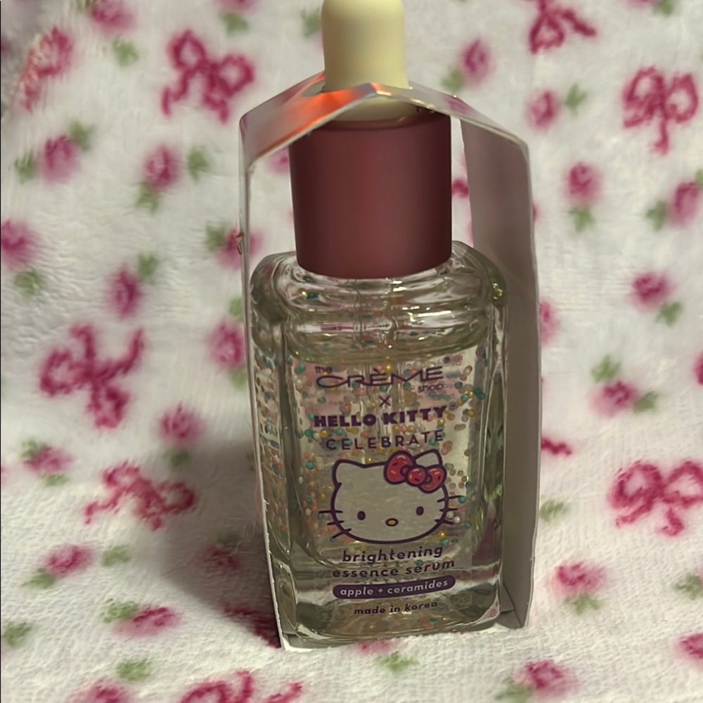 Crème and Hello Kitty Celebrate Brightening essence serum apple 🍎 ceramides. New